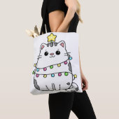 Niedliches Chat Weihnachtsdesign Tasche (Von Nahem)