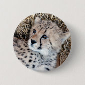Niedliches Cheetah-CUB-Foto Button (Vorderseite)