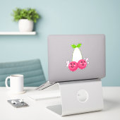 Niedliches Cherry Art Design Aufkleber (Laptop auf Schreibtisch)