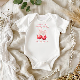 Niedliches Cherry auf dem rosa Baby Bodysuit Baby Strampler