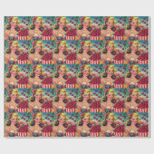 Niedliches Cherry-Button Geschenkpapier (Flach)