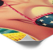 Niedliches Cherry-Button Poster (Ecke)