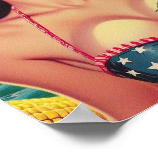 Niedliches Cherry-Button Poster (Ecke)