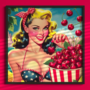 Niedliches Cherry-Button Poster