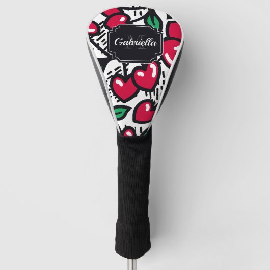 Niedliches Cherry-Muster Golf Headcover (Vorderseite)