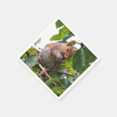 Niedliches Cherry Picking Eastern Gray Eichhörnche Serviette (Ecke)