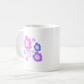 Niedliches Chibi Girl mit Blume Kaffeetasse (Vorderseite Links)