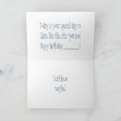 Niedliches Chibi Mädchen, das Harfe auf dem Karte (Innenseite)