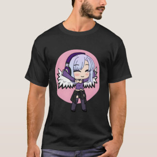Niedliches Chibi Style Kawaii Anime Girl mit Flüge T-Shirt