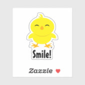 Niedliches Chick Smile, kundenspezifisch geschnitt Aufkleber (Blatt)