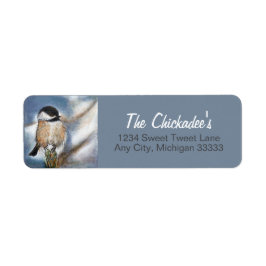 Niedliches Chickadee Song Bird Wintergemälde