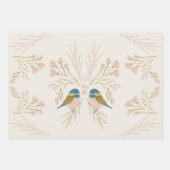 Niedliches Chickadee Trio Entdeckungsgeschenk Geschenkpapier Set (Vorderseite)