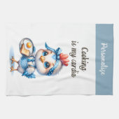 Niedliches Chicken Cooking Frühstück Funny Kitekar Geschirrtuch (Horizontal)