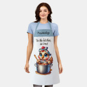 Niedliches Chicken-Kochen auf Stove-Kitekonzept Schürze (Getragen)