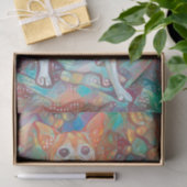 Niedliches Chihuahua Art Blue Brown Dog Portrait Seidenpapier (Geschenk)