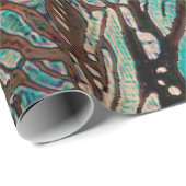 Niedliches Chihuahua Hund Aquamarin-braunes Portra Geschenkpapier (Rolleneckpunkt)