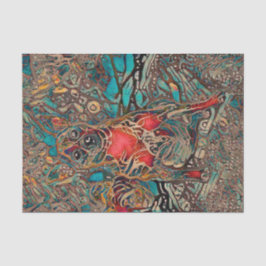 Niedliches Chihuahua Hund Aquamarin-braunes Portra Seidenpapier