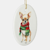 Niedliches Chihuahua-Ornament - Kleiner Hund Weihn Keramik Ornament (Rechts)