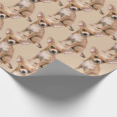Niedliches Chihuahua Pet-Tiermuster Geschenkpapier (Ecke)