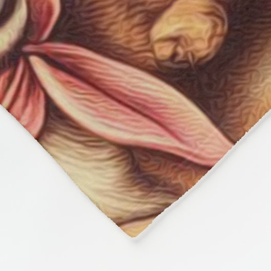 Niedliches Chihuahua-Welpenbild Fleecedecke (Ecke)