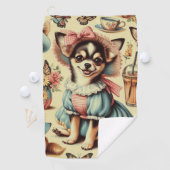 Niedliches Chihuahua-Welpenbild Golfhandtuch (Insitu)