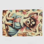 Niedliches Chihuahua-Welpenbild Golfhandtuch (Horizontal)