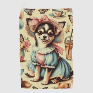Niedliches Chihuahua-Welpenbild Golfhandtuch