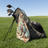 Niedliches Chihuahua-Welpenbild Golfhandtuch (Gras)