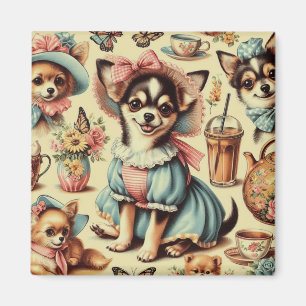 Niedliches Chihuahua-Welpenbild Magnet