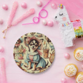 Niedliches Chihuahua-Welpenbild Pappteller (Party)