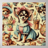 Niedliches Chihuahua-Welpenbild Poster (Vorne)