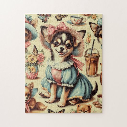 Niedliches Chihuahua-Welpenbild Puzzle (Vertikal)