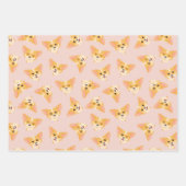 Niedliches Chihuahua Wrapping Paper Flat Sheet Set Geschenkpapier Set (Vorderseite 3)