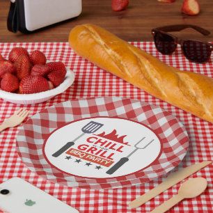 Niedliches Chill Grill GRILLEN Party Pappteller