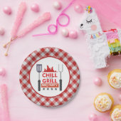 Niedliches Chill Grill GRILLEN Party Pappteller (Party)