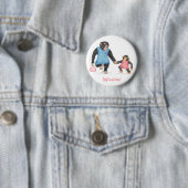 Niedliches Chimp 'Best Tante ever' Abzeichen Button (Beispiel)