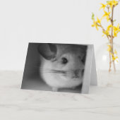 Niedliches Chinchilla Karte (Gelbe Blume)