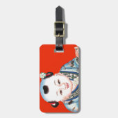 Niedliches Chinesisch lachen Viel Glück Buddha auf Gepäckanhänger (Vorderseite vertikal)