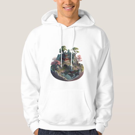 Niedliches chinesisches Fantasy 3D Landscape Hoode Hoodie (Vorderseite)