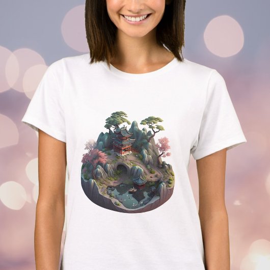 Niedliches chinesisches Fantasy 3D Landscape Tshir T-Shirt