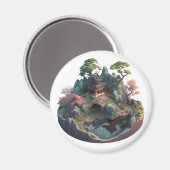 Niedliches chinesisches Fantasy 3D Landschaftsmaga Magnet (Vorderseite/Rückseite)