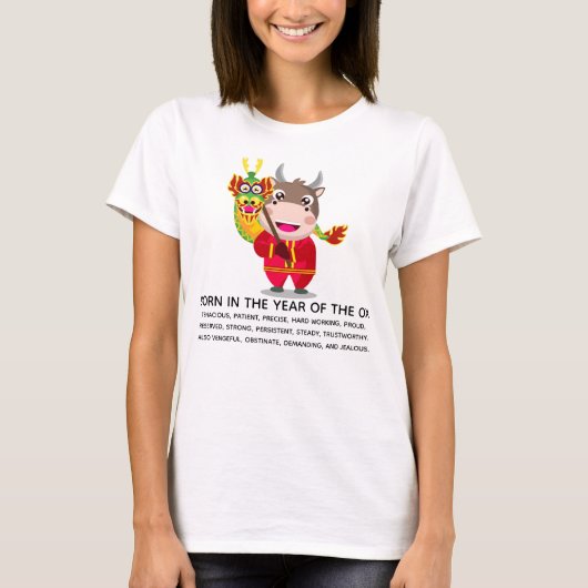 Niedliches chinesisches Neujahr der Ox-Züge T-Shirt (Vorderseite)