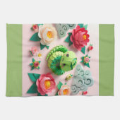 Niedliches chinesisches Neujahr Schlange 2025 KT1 Geschirrtuch (Horizontal)