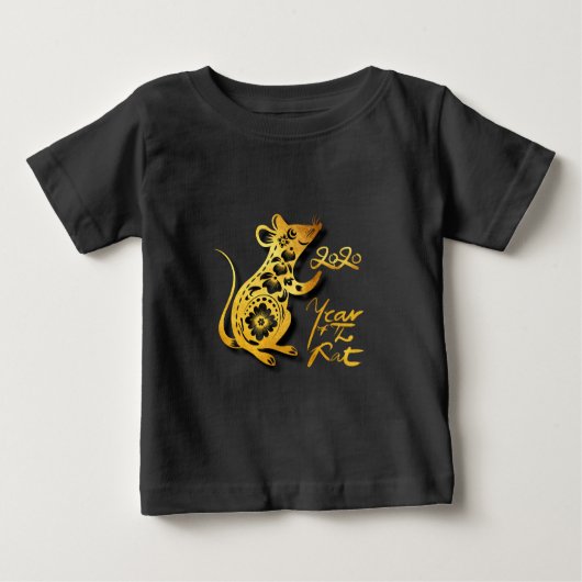 Niedliches chinesisches New Year Rattenbaby T-Shir Baby T-shirt (Vorderseite)