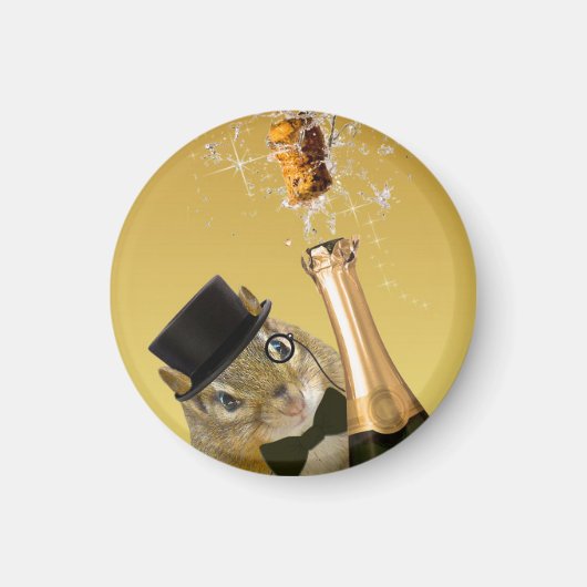 Niedliches Chipmunk-Neujahrsfest-Party Magnet (Vorne)