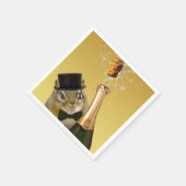 Niedliches Chipmunk-Neujahrsfest-Party Serviette (Ecke)