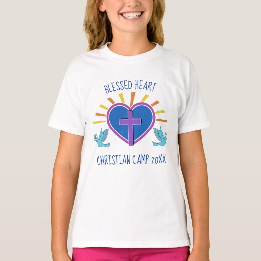 Niedliches Christliches Sommerkamp mit eigenem Kre T-Shirt (Vorderseite)