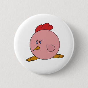 Niedliches Chubby-Hühnchen Button
