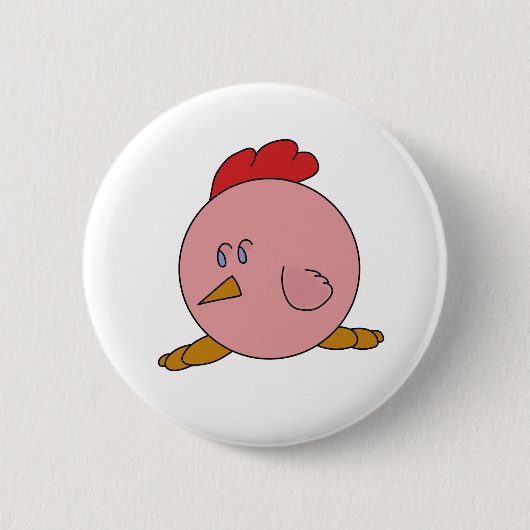 Niedliches Chubby-Hühnchen Button (Vorderseite)
