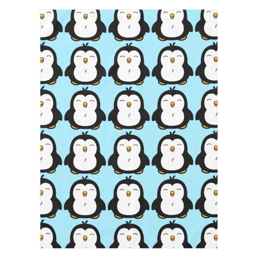 Niedliches Chubby Penguin-Bild-Muster Tischdecke (Vorderseite)